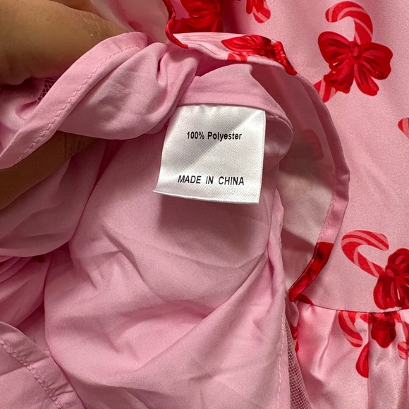 Ivy City Candy Cane Bow Holiday Dress - Picture 6 of 9